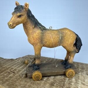 Vintage Kurt Adler Brn Horse Christmas ornament Figurine Collectible Equestrian